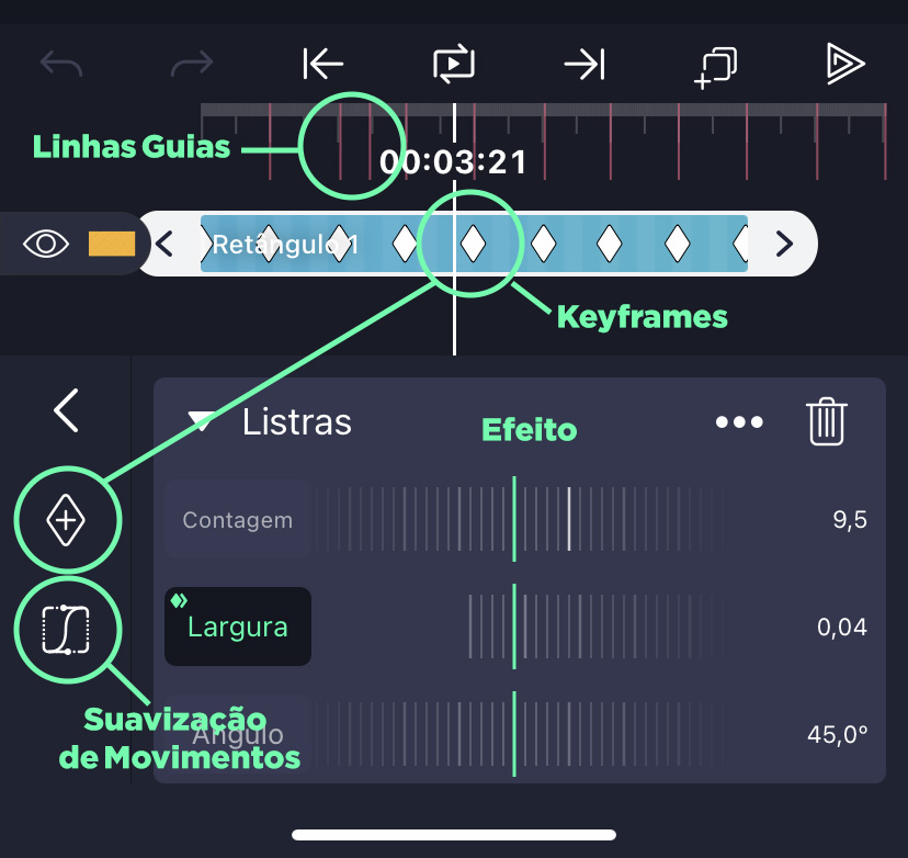 Keyframes no Alight Motion