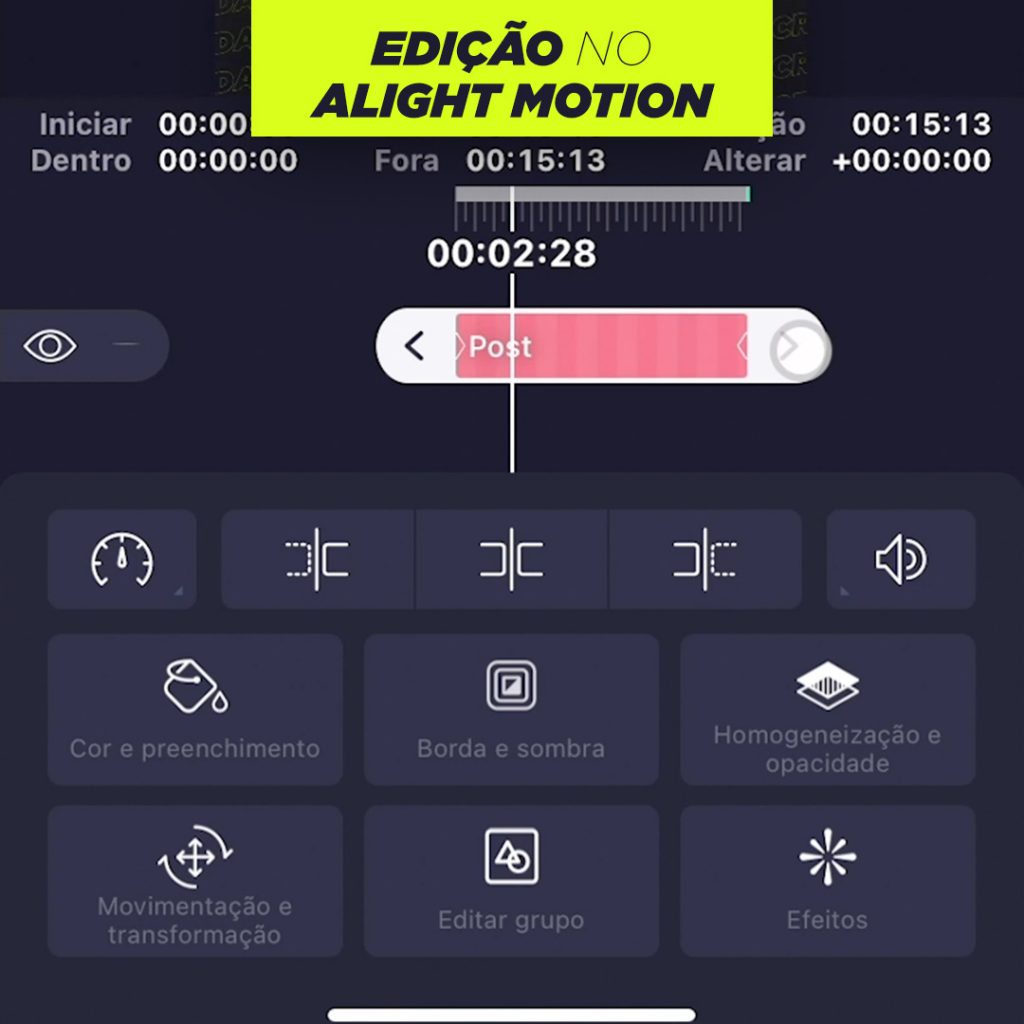 Como Encurtar ou Esticar Camada no Alight Motion 