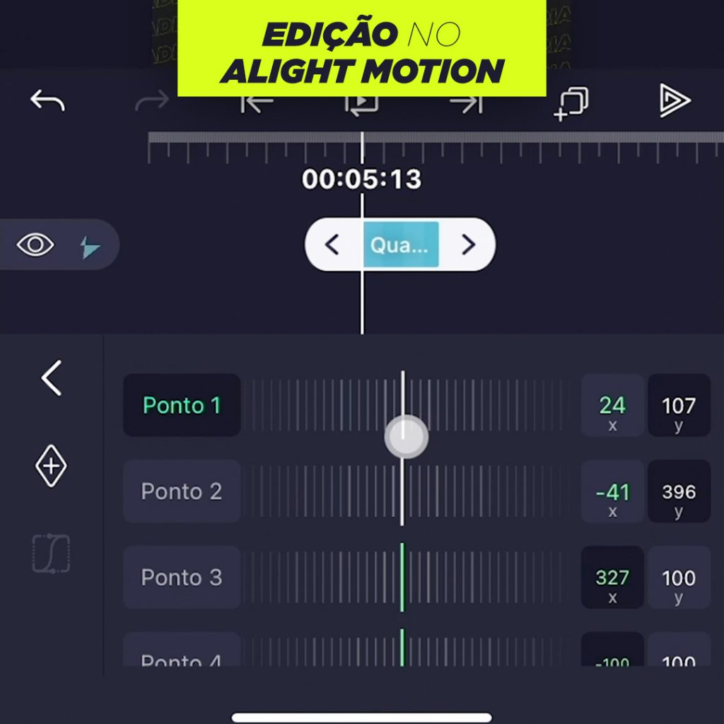 Edição de Pontos de Forma no Alight Motion